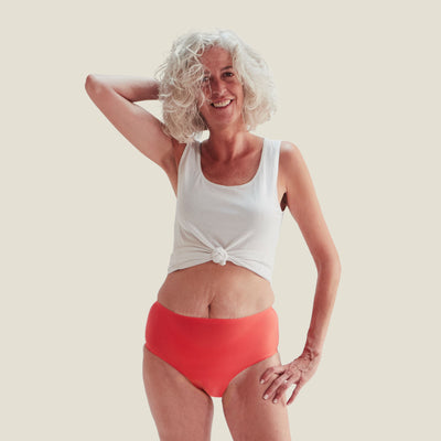 WUKA Drytech™ Midi Brief - For Light Leaks - Coral Pink