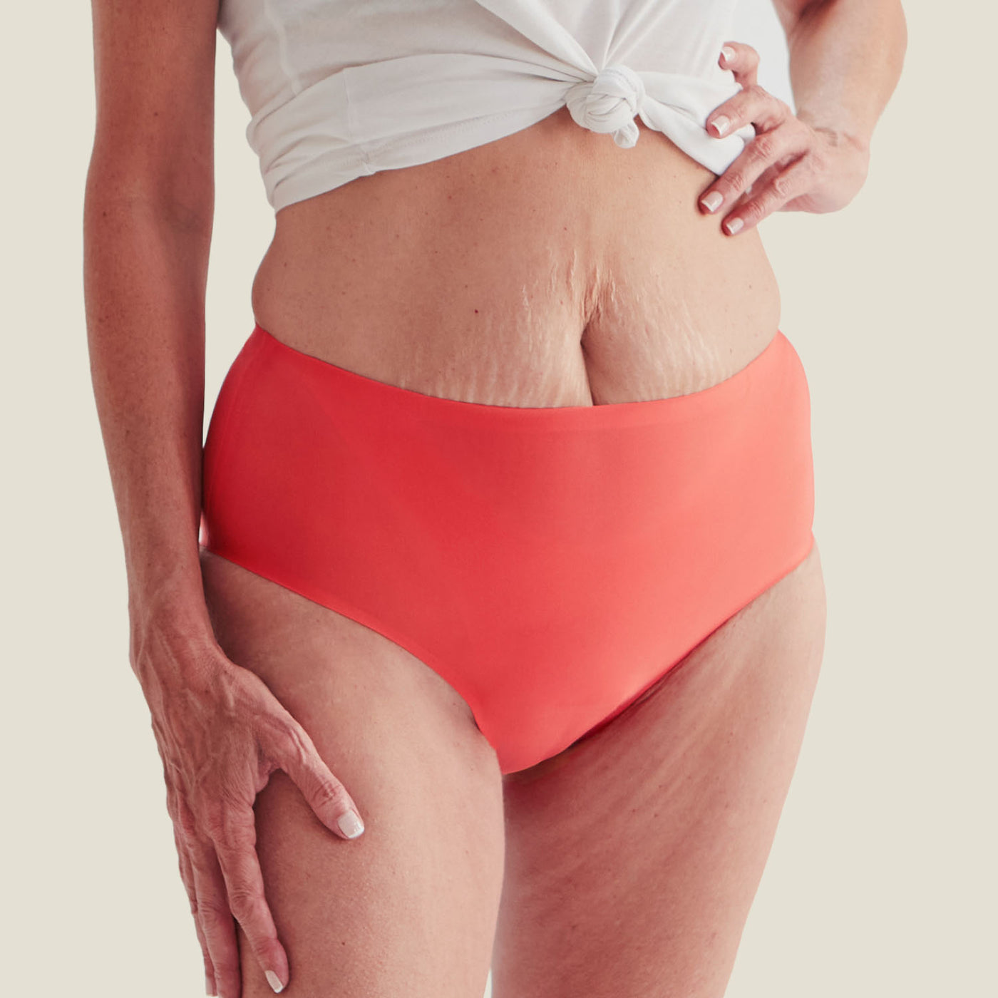 WUKA Drytech™ Midi Brief - For Light Leaks - Coral Pink