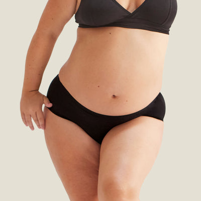 WUKA Drytech™ Midi Brief - For Light Leaks - Black