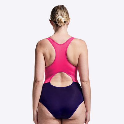 WUKA two-tone period teen swimsuit pink/blue - back