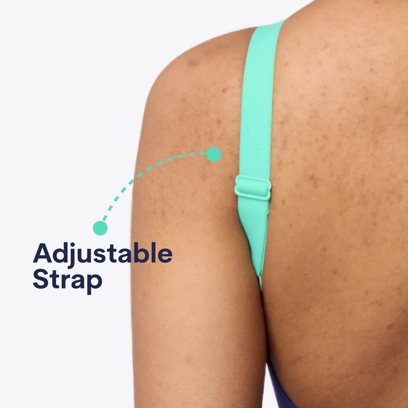 WUKA Period Two-Tone Scoopback Swimsuit - Green/Blue - Detail