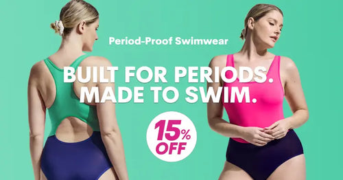 WUKA period-proof swimwear, built for periods, made to swim. 15% off limited time only