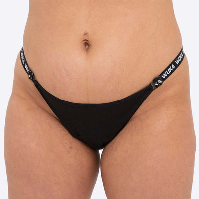 WUKA Flex Logo Bikini Period Pants Style Heavy Flow Black Colour Front Large Model