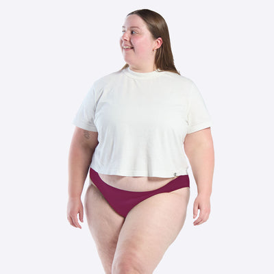 WUKA Period Swim Bikini Style Light Flow Deep Pink Colour Large Full Front