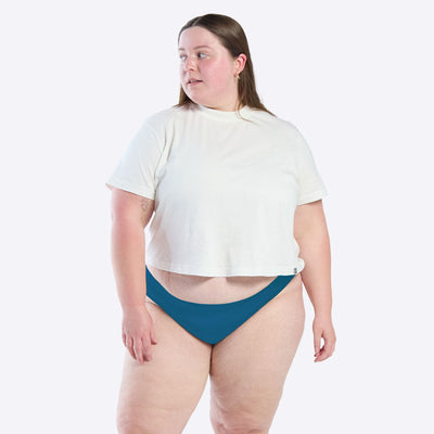 WUKA Period Swim Bikini Style Light Flow Blue Colour Large Full Front