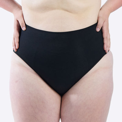 WUKA Period Swim High Waist Style Light Flow Black Colour Front