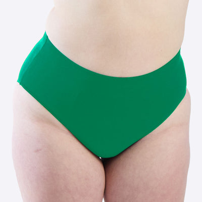 WUKA Period Swim High Waist Style Light Flow Tennis Green Colour Front
